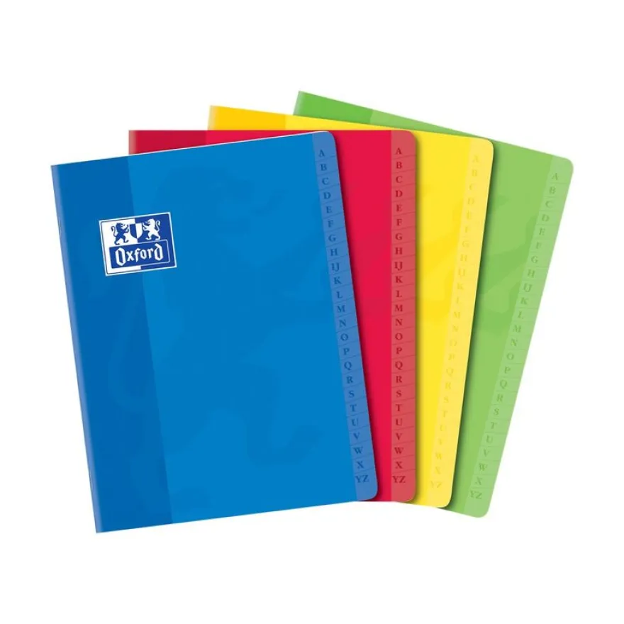 Oxford - Répertoire 17 x 22 cm - 120 pages - petits carreaux (5x5 mm) - disponible dans différentes couleurs