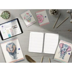 Oxford Boho Chic - Cahier spiralé B5 (19 x 25 cm) - 120 pages - ligné