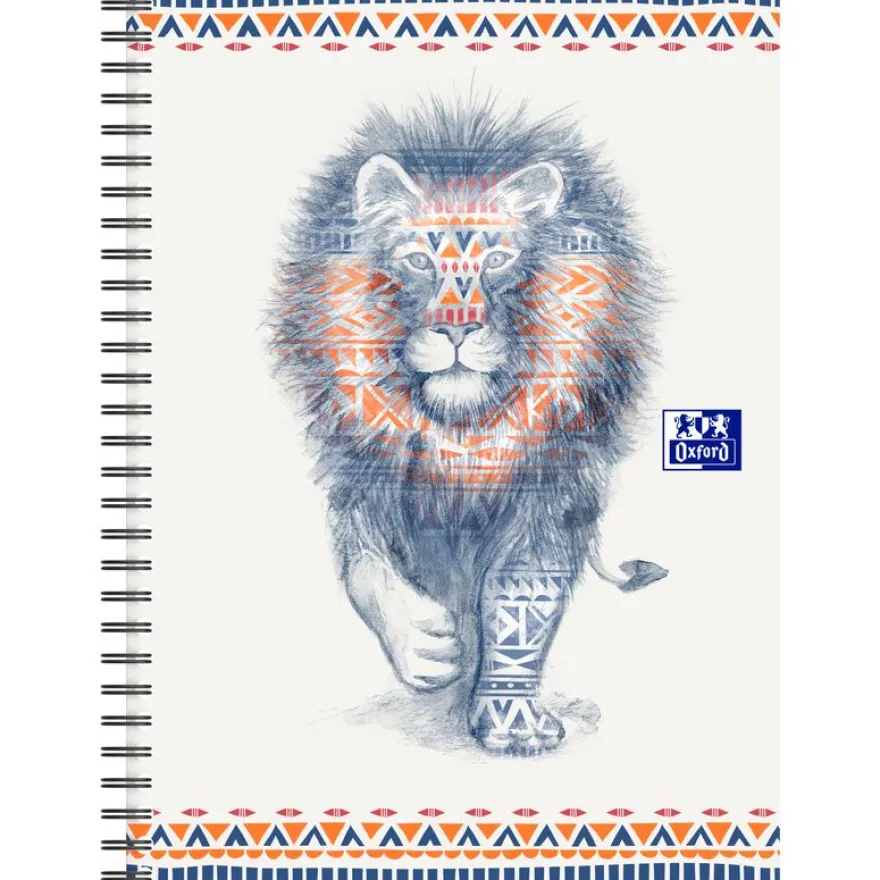 Oxford Boho Chic - Cahier spiralé B5 (19 x 25 cm) - 120 pages - petits carreaux ( 5x5 cm)