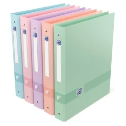 Oxford Color Life Pastel - Classeur 4 anneaux - A4+ - Dos 40 mm - Capacité 250 feuilles - Disponible en différentes couleurs
