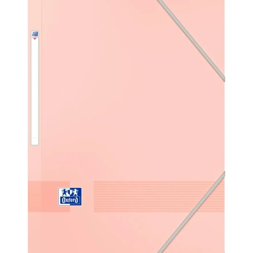 Oxford Color Life Pastel - Chemise à élastique 3 rabats - A4 - Carte rigide 300g/m² pelliculé - Disponible en différentes couleurs
