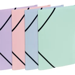 Oxford Color Life Pastel - Chemise à élastique 3 rabats - A4 - Carte rigide 300g/m² pelliculé - Disponible en différentes couleurs