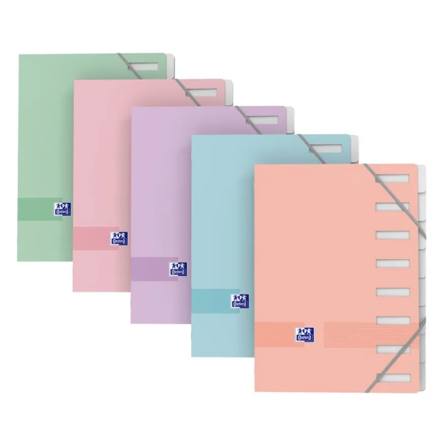 Oxford Color Life Pastel - Trieur 8 positions - A4 - Disponible en différentes couleurs