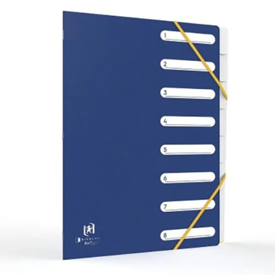 Oxford ColourTab - Trieur 8 positions - A4 - disponible dans différentes couleurs