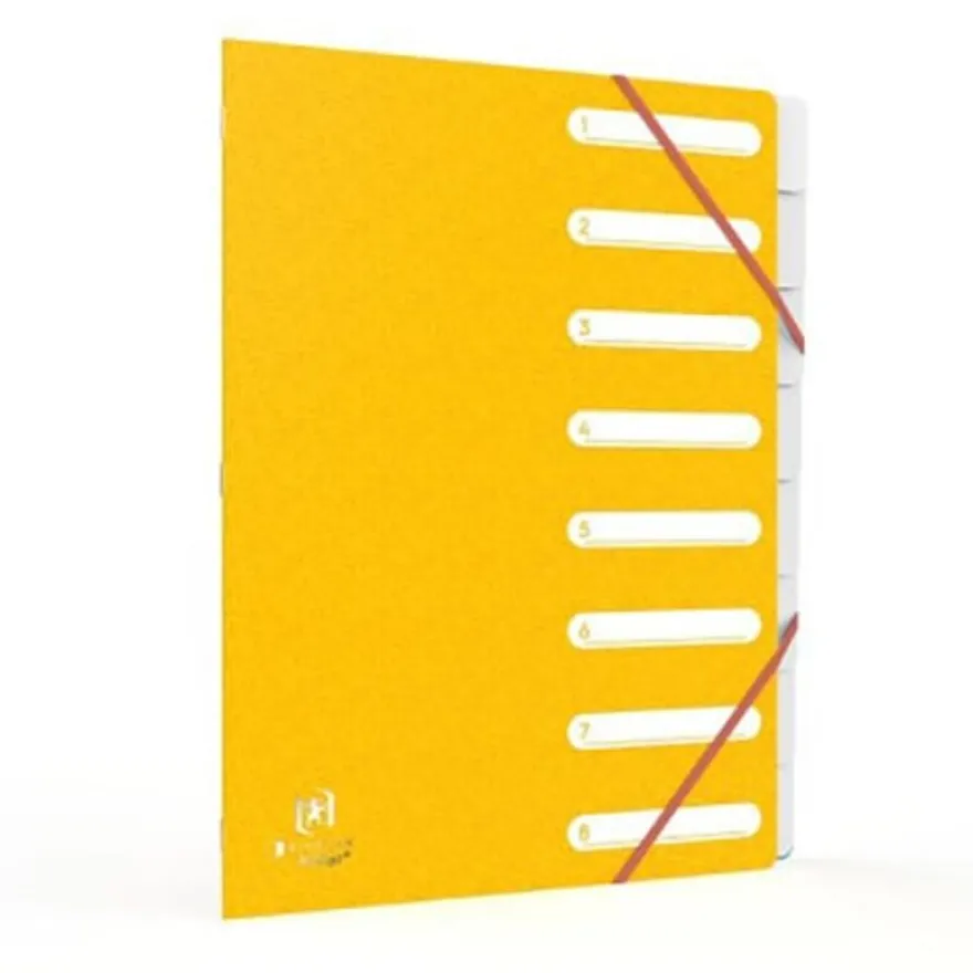 Oxford ColourTab - Trieur 8 positions - A4 - disponible dans différentes couleurs
