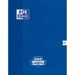 Oxford Duo - Cahier polypro 24 x 32 cm - 96 pages - grands carreaux (Seyes) - disponible dans différentes couleurs