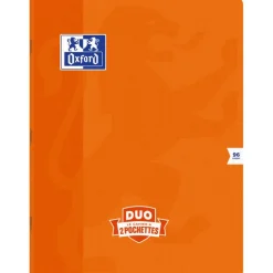 Oxford Duo - Cahier polypro 24 x 32 cm - 96 pages - grands carreaux (Seyes) - disponible dans différentes couleurs