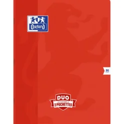 Oxford Duo - Cahier polypro 24 x 32 cm - 96 pages - grands carreaux (Seyes) - disponible dans différentes couleurs