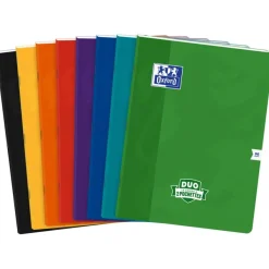 Oxford Duo - Cahier polypro 24 x 32 cm - 96 pages - grands carreaux (Seyes) - disponible dans différentes couleurs