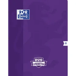 Oxford Duo - Cahier polypro 24 x 32 cm - 96 pages - grands carreaux (Seyes) - disponible dans différentes couleurs