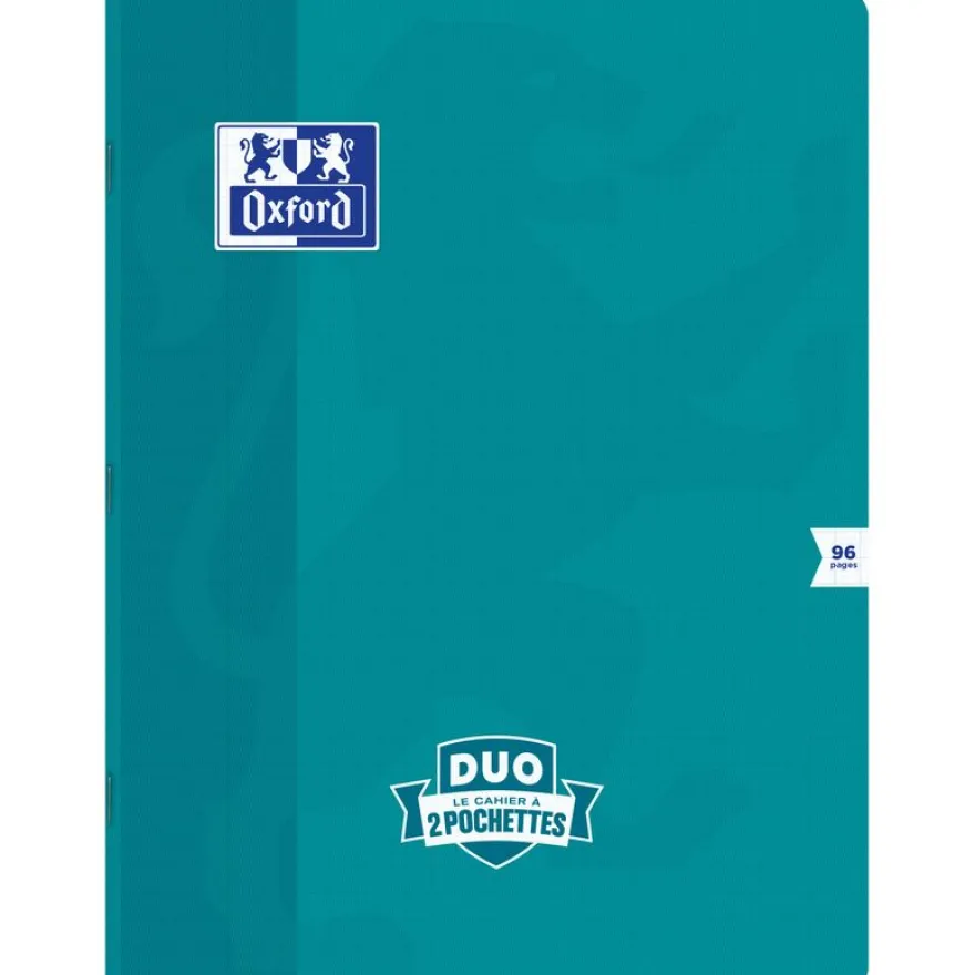 Oxford Duo - Cahier polypro 24 x 32 cm - 96 pages - grands carreaux (Seyes) - disponible dans différentes couleurs