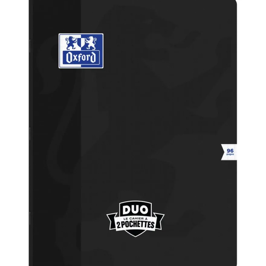 Oxford Duo - Cahier polypro 24 x 32 cm - 96 pages - grands carreaux (Seyes) - disponible dans différentes couleurs