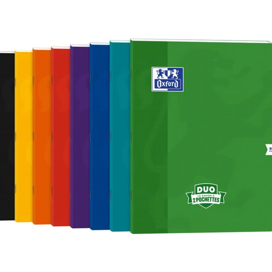 Oxford Duo - Cahier polypro 24 x 32 cm - 96 pages - grands carreaux (Seyes) - disponible dans différentes couleurs