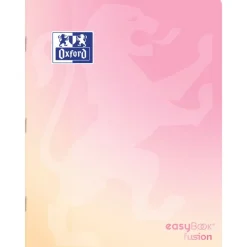 Oxford EasyBook Fusion Pastel – Cahier polypro – 24 × 32 cm – 96 pages – grands carreaux (Seyès) – Rose