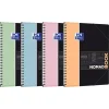 Oxford etudiants - Cahier Nomadbook 240x310 A4+avec pochettes 3 rabats - 160 pages - Petits carreaux (5x5) - Double spirale - Disponible dans différentes couleurs pastel