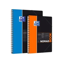 Oxford Etudiants - Cahier Nomadbook B5 (19 x 25 cm) avec pochettes 3 rabats - 160 pages - petits carreaux (5x5 mm) - double spirale - disponible dans différentes couleurs