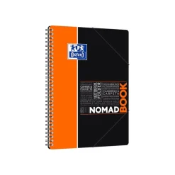 Oxford Etudiants - Cahier Nomadbook B5 (19 x 25 cm) avec pochettes 3 rabats - 160 pages - petits carreaux (5x5 mm) - double spirale - disponible dans différentes couleurs