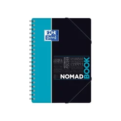 Oxford Etudiants - Cahier Nomadbook B5 (19 x 25 cm) avec pochettes 3 rabats - 160 pages - petits carreaux (5x5 mm) - double spirale - disponible dans différentes couleurs