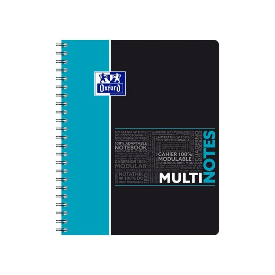 Oxford Etudiants - Cahier Multinotes A4+ (24 x 29,7 cm) - 160 pages - petits carreaux (5x5 mm) - avec 3 intercalaires repositionnables