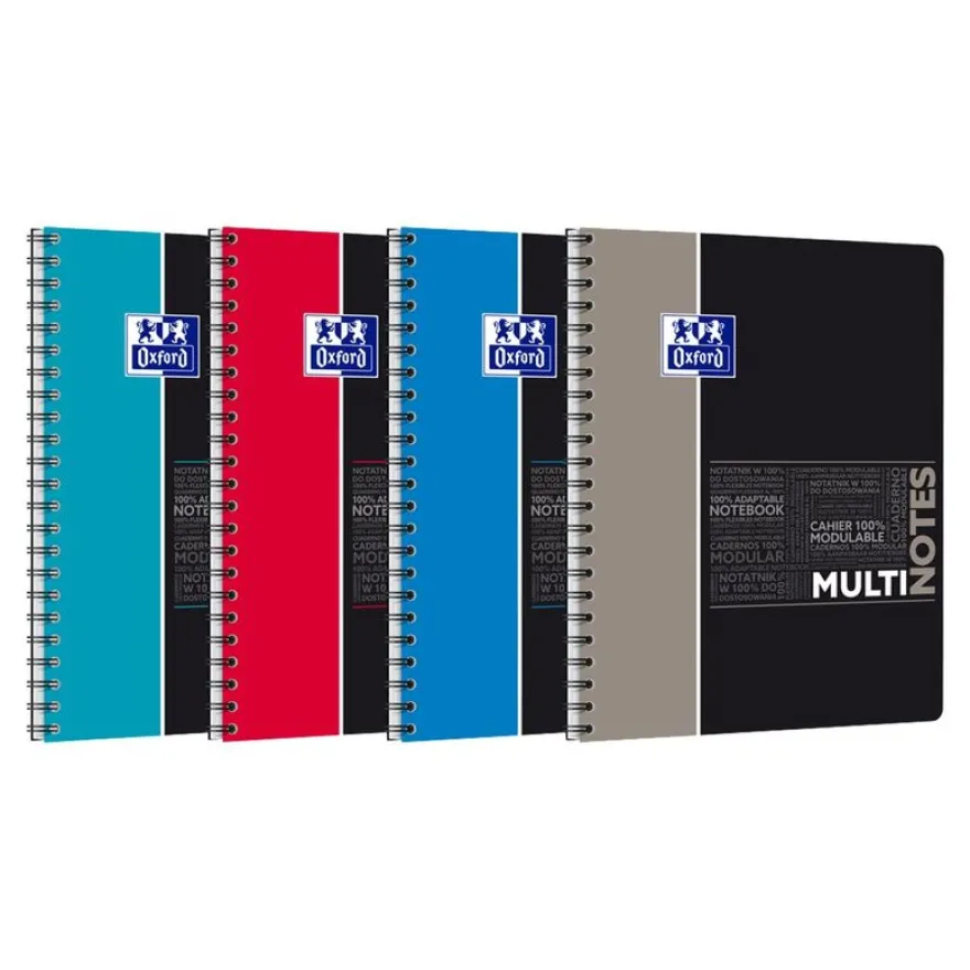 Oxford Etudiants - Cahier Multinotes A4+ (24 x 29,7 cm) - 160 pages - petits carreaux (5x5 mm) - avec 3 intercalaires repositionnables