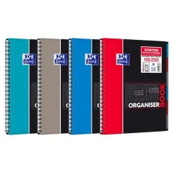Oxford Etudiants - Cahier trieur Organiserbook A4+ (24 x 29,7 cm) - 160 pages - petits carreaux (5x5 mm) - disponible dans différentes couleurs