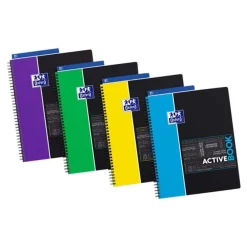 Oxford Etudiants - Cahier Activebook A4+ (24 x 29,7 cm) - 160 pages - petits carreaux - double spirale - disponible dans différentes couleurs