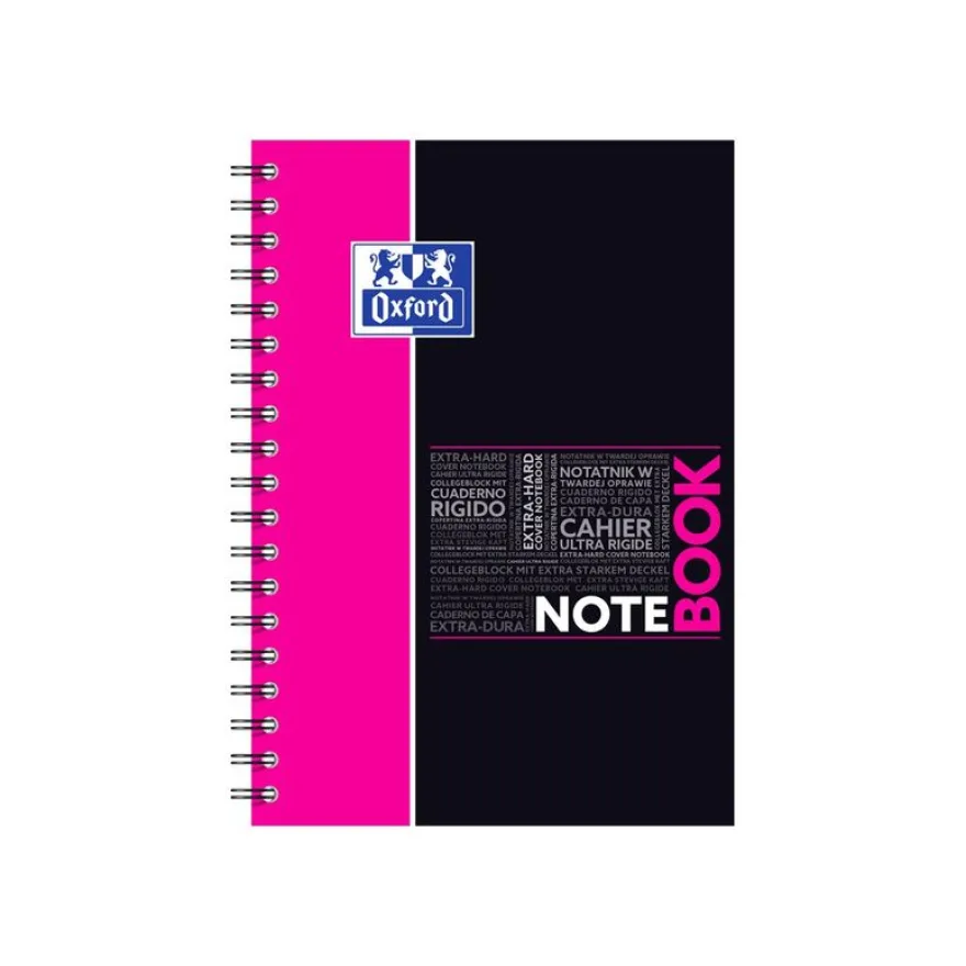Oxford Etudiants - Cahier Notebook B5 (19 x 25 cm) - 160 pages - petits carreaux (5x5 mm) - double spirale - disponible dans différentes couleurs