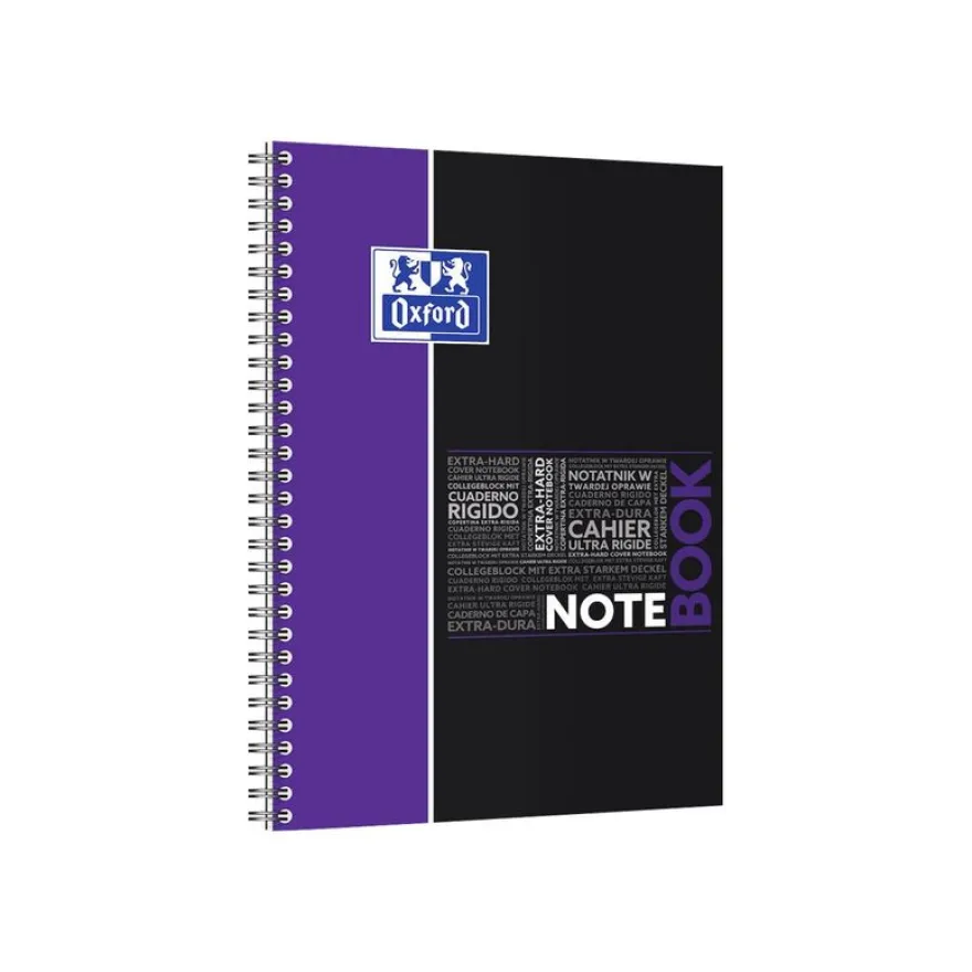 Oxford Etudiants - Cahier Notebook B5 (19 x 25 cm) - 160 pages - petits carreaux (5x5 mm) - double spirale - disponible dans différentes couleurs
