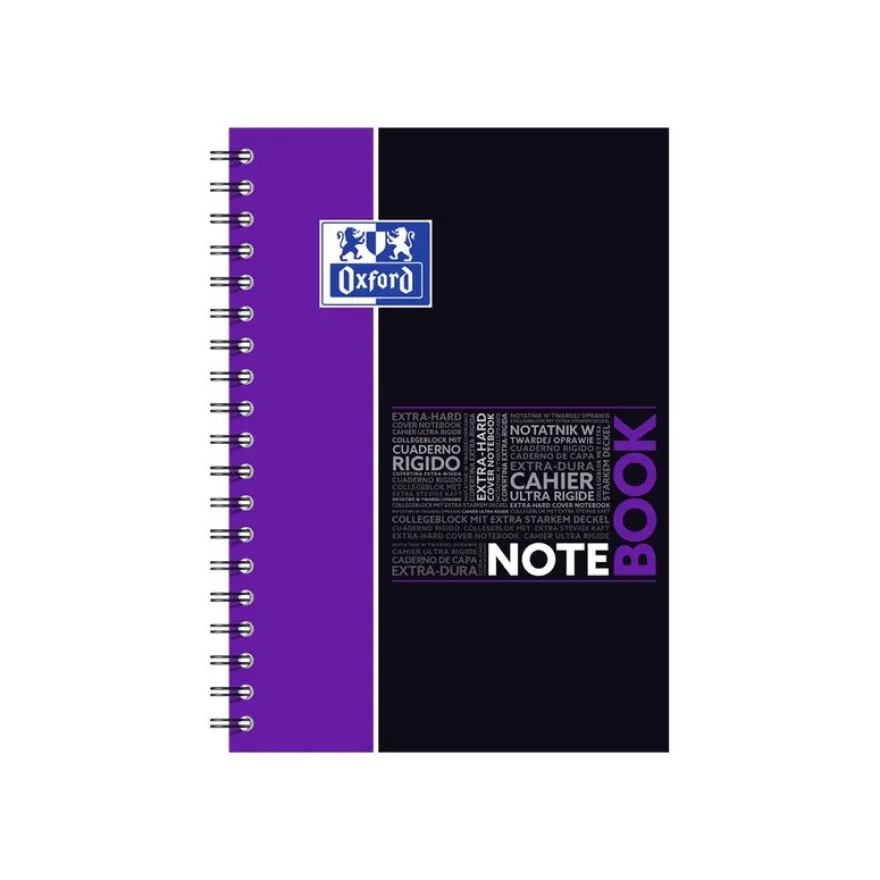 Oxford Etudiants - Cahier Notebook B5 (19 x 25 cm) - 160 pages - petits carreaux (5x5 mm) - double spirale - disponible dans différentes couleurs