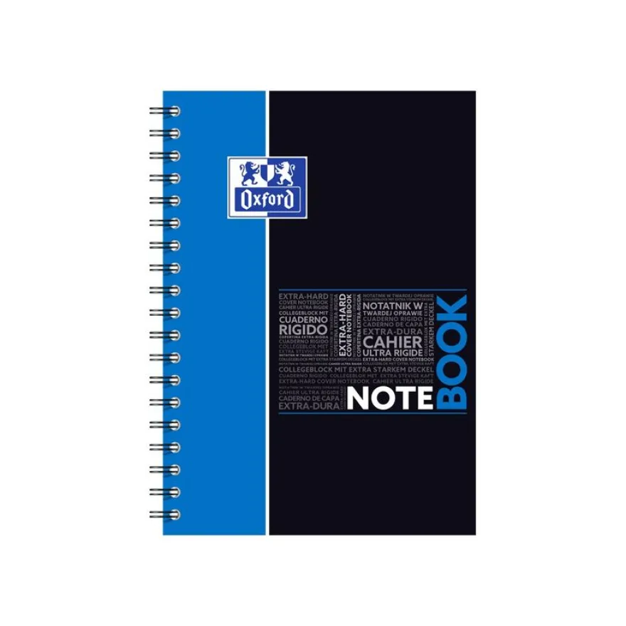 Oxford Etudiants - Cahier Notebook B5 (19 x 25 cm) - 160 pages - petits carreaux (5x5 mm) - double spirale - disponible dans différentes couleurs