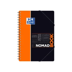 Oxford Etudiants - Cahier Nomadbook B5 (19 x 25 cm) avec pochettes 3 rabats - 160 pages - grands carreaux (Seyes) - double spirale - disponible dans différentes couleurs