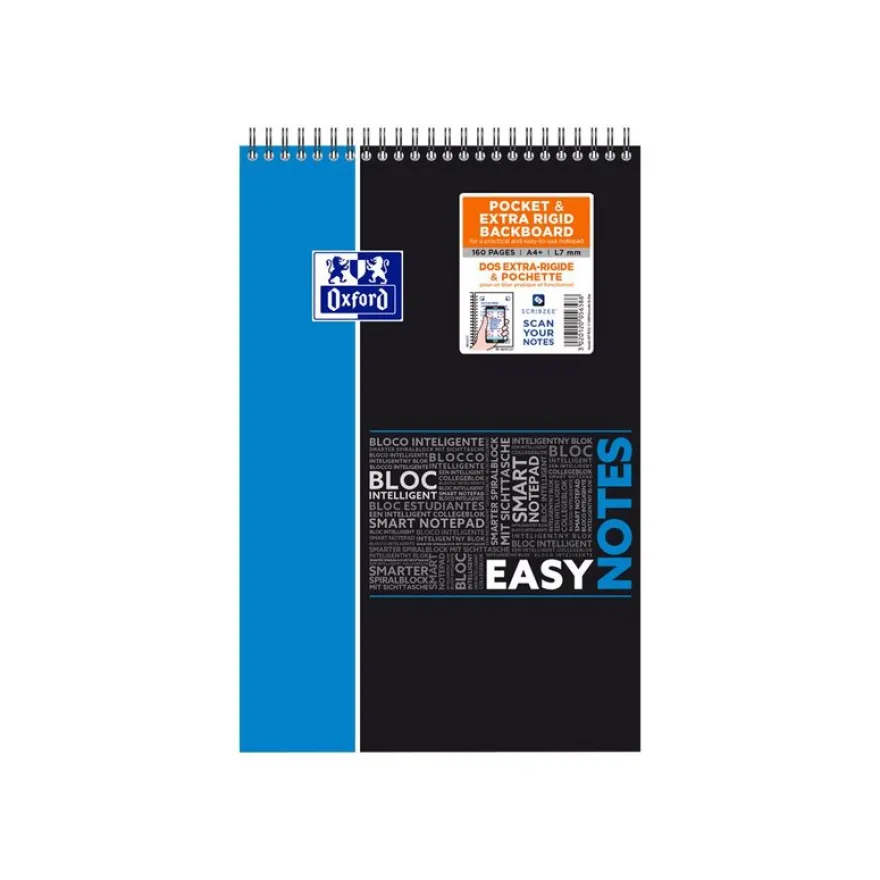 Oxford Etudiants Easynotes - Bloc notes A4+ (24 x 29,7 cm) - 160 pages - ligné - disponible dans différentes couleurs