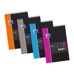 Oxford Etudiants Easynotes - Bloc notes A4+ (24 x 29,7 cm) - 160 pages - grands carreaux (Seyes) - disponible dans différentes couleurs