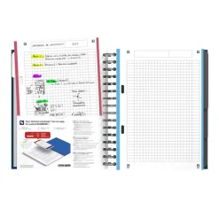 Oxford Europeanbook - Cahier A5 - 200 pages - petits carreaux (5x5 mm) - disponible dans différentes couleurs