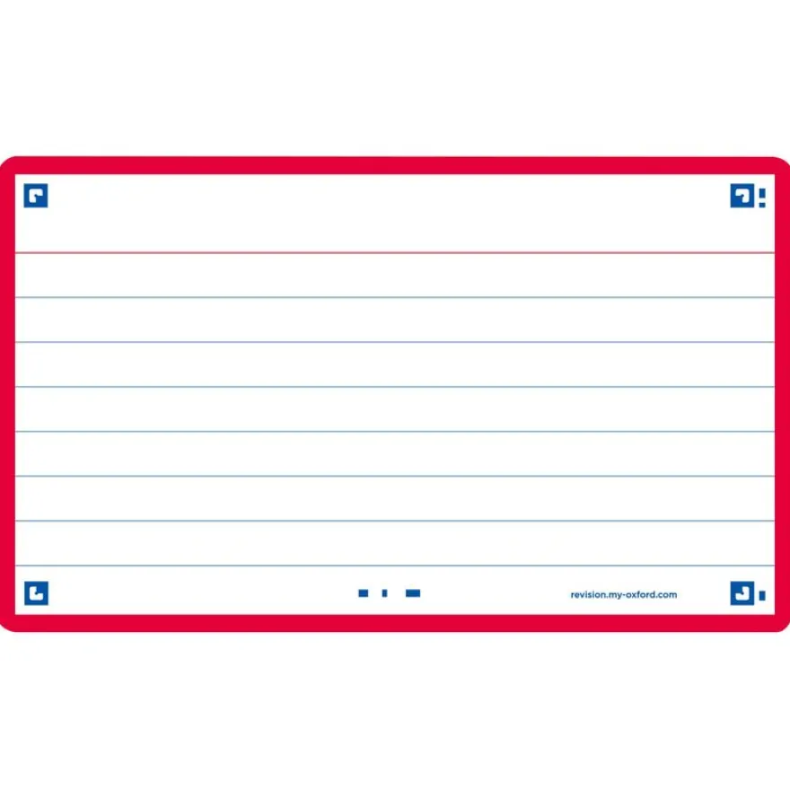 Oxford FLASH 2.0 - Pack de 32 cartes - A7 - ligné - 4 couleurs disponibles selon stock du magasin