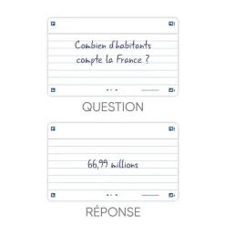 Oxford FLASH 2.0 - Pack de 32 cartes - A7 - ligné - blanc
