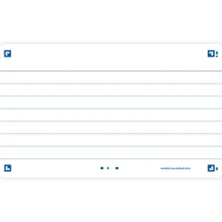 Oxford FLASH 2.0 - Pack de 32 cartes - A7 - ligné - blanc