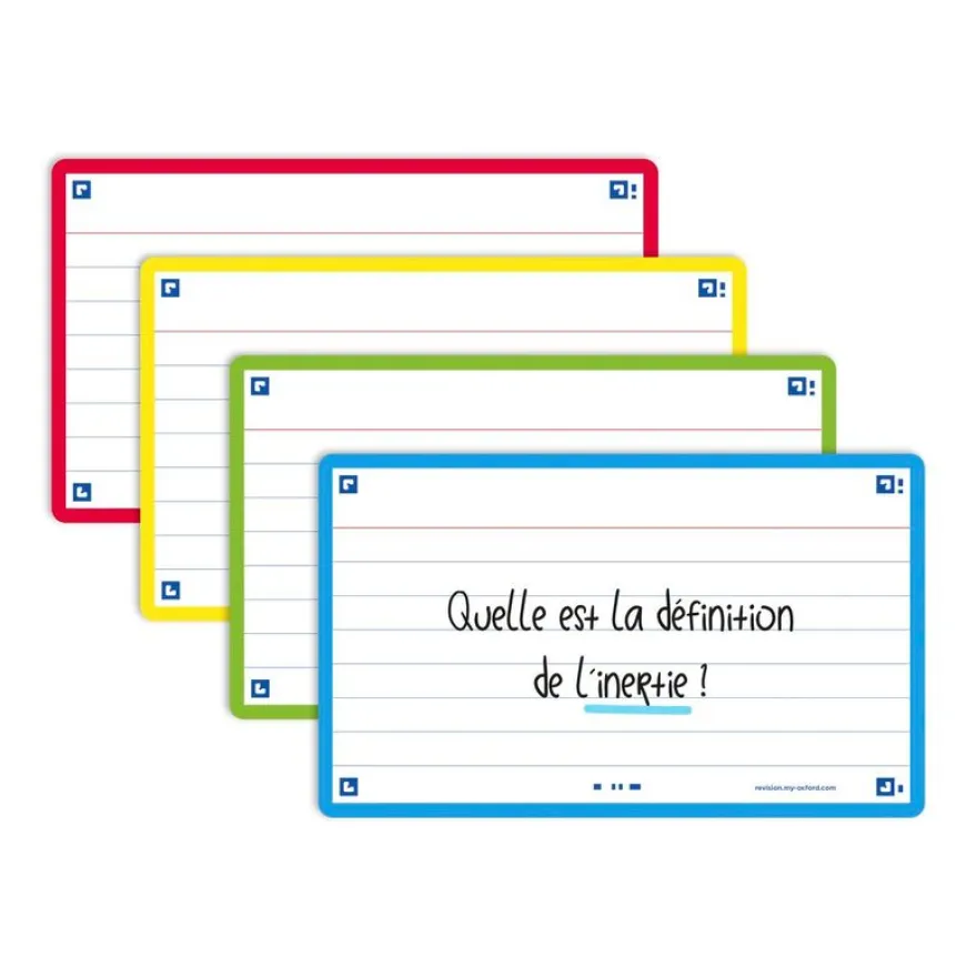 Oxford FLASH 2.0 Starter Pack - Pack de 32 cartes - A7 - ligné - couleurs assorties