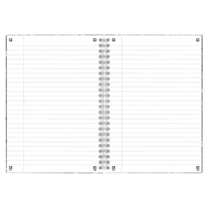 Oxford Floral - Carnet de notes à spirale - A5 - 120 pages - ligné