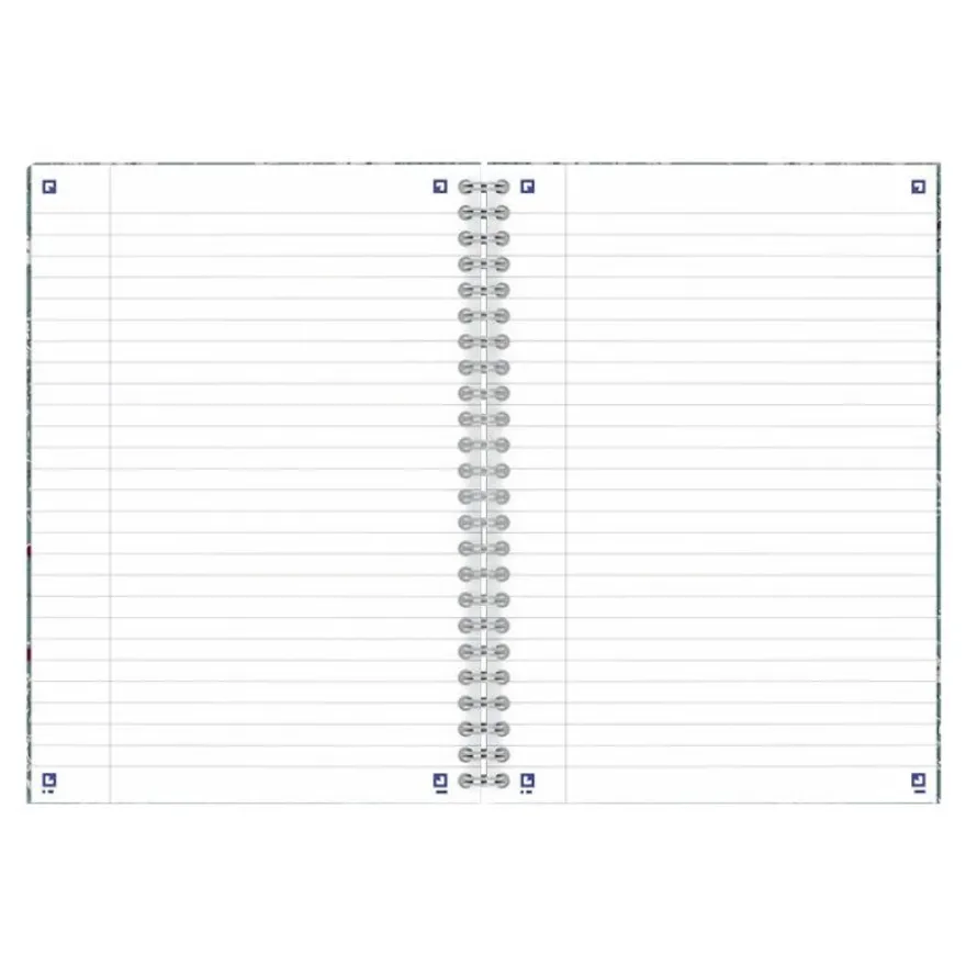 Oxford Floral - Carnet de notes à spirale - B5 - 120 pages - ligné