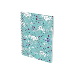 Oxford Floral - Carnet de notes à spirale - A6 - 100 pages - petits carreaux