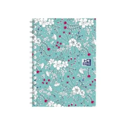 Oxford Floral - Carnet de notes à spirale - A6 - 100 pages - petits carreaux
