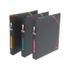 Oxford For Students - Classeur à élastique 4 anneaux - Dos 40 mm - A4 Maxi - pour 225 feuilles - noir