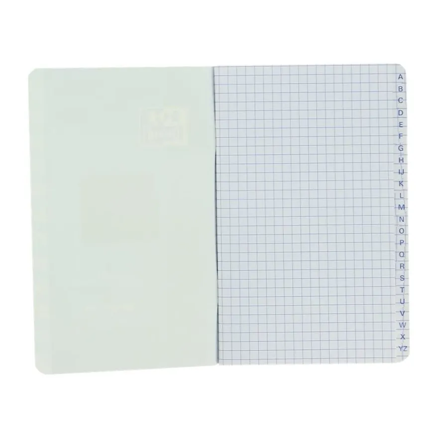 Oxford Infinium - Répertoire 11 x 17 cm - 96 pages - petits carreaux (5x5 mm) - disponible dans différentes couleurs