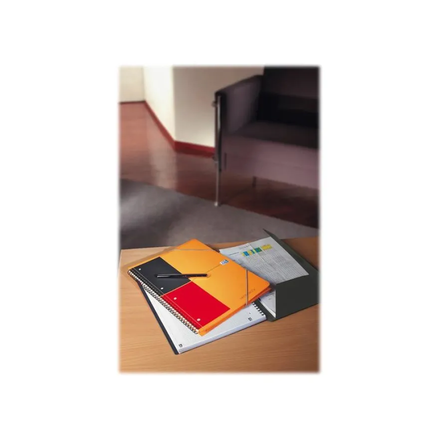 Oxford Meetingbook - Cahier à spirale A4 (21x29,7 cm) - 160 pages - petis carreaux (5x5 mm)