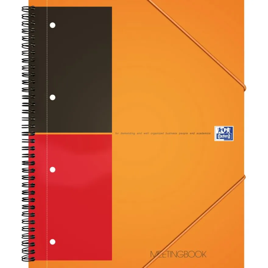 Oxford Meetingbook - Cahier à spirale A4 (21x29,7 cm) - 160 pages - ligné