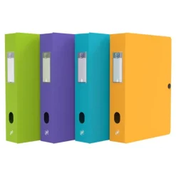 Oxford Memphis - Boîte de classement plastique - dos 80 mm - disponible dans différentes couleurs pastels