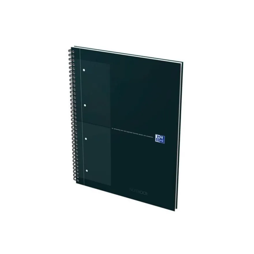 Oxford Notebook - Cahier à reliure intégrale - reliure à anneaux métalliques - A4+ - 80 feuilles / 160 pages - petits carreaux (5x5 mm) couleurs assorties