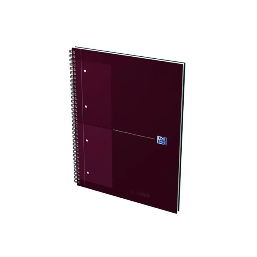 Oxford Notebook - Cahier à reliure intégrale - reliure à anneaux métalliques - A4+ - 80 feuilles / 160 pages - petits carreaux (5x5 mm) couleurs assorties