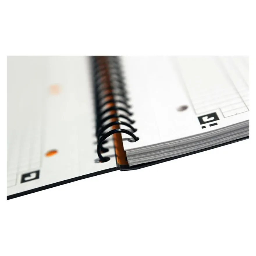 Oxford Notebook - Cahier à spirale A4 (21x29,7 cm) - 160 pages - petits carreaux (5x5 mm) - perforé